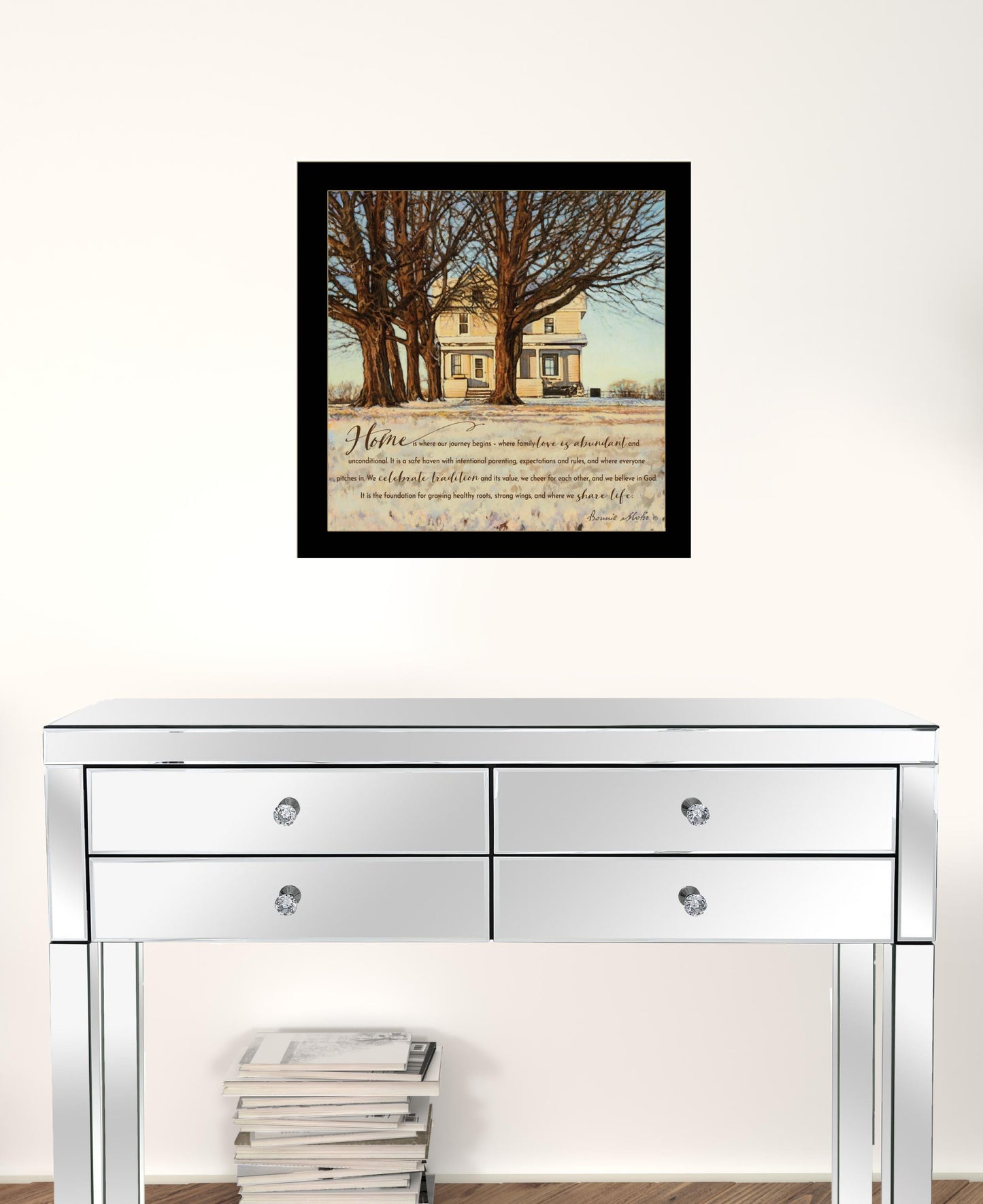 Home 3 Black Framed Print Wall Art