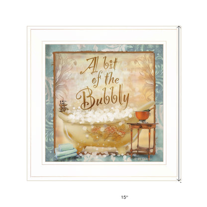 A Bit Of Bubbly 1 White Framed Print Wall Art