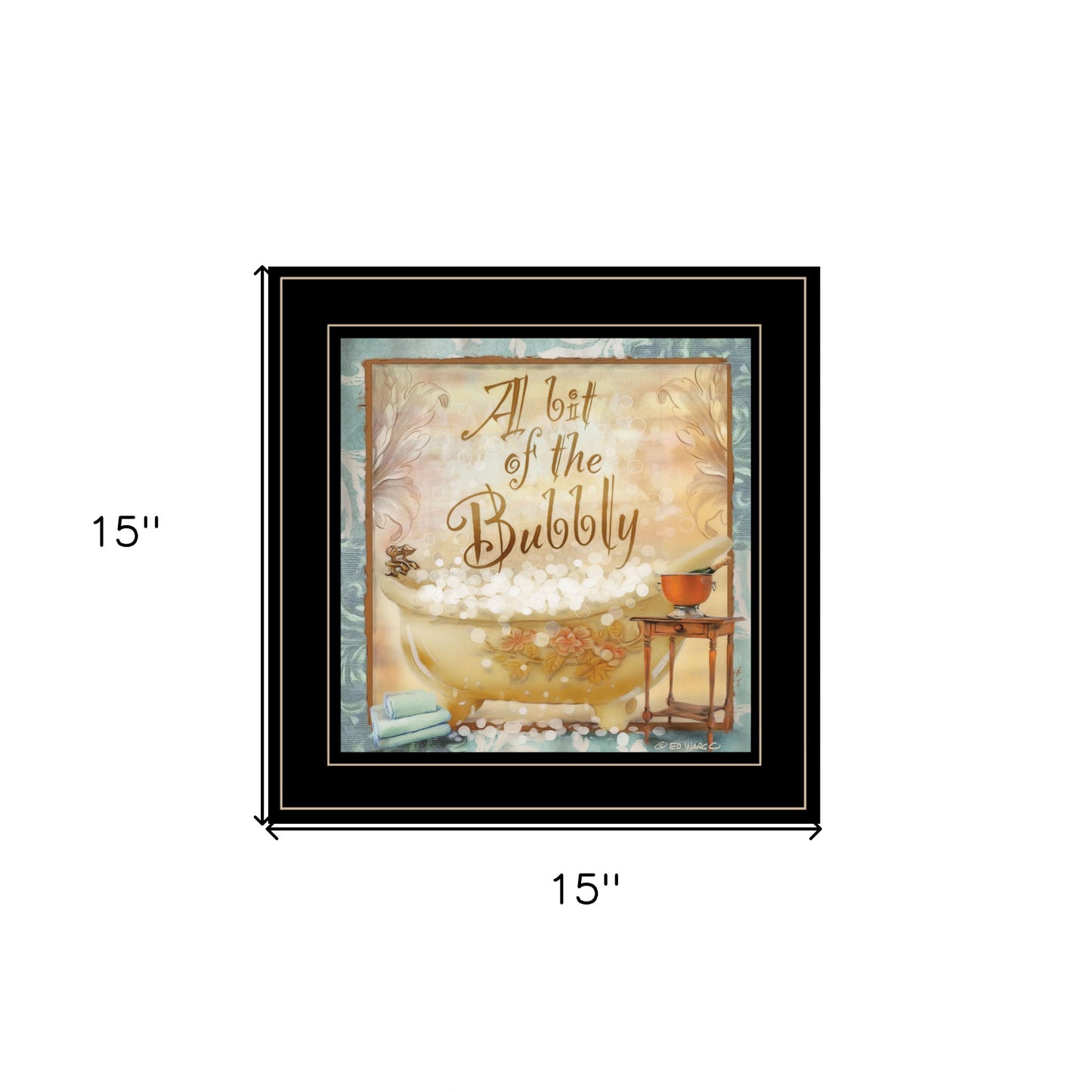 A Bit Of Bubbly 2 Black Framed Print Wall Art