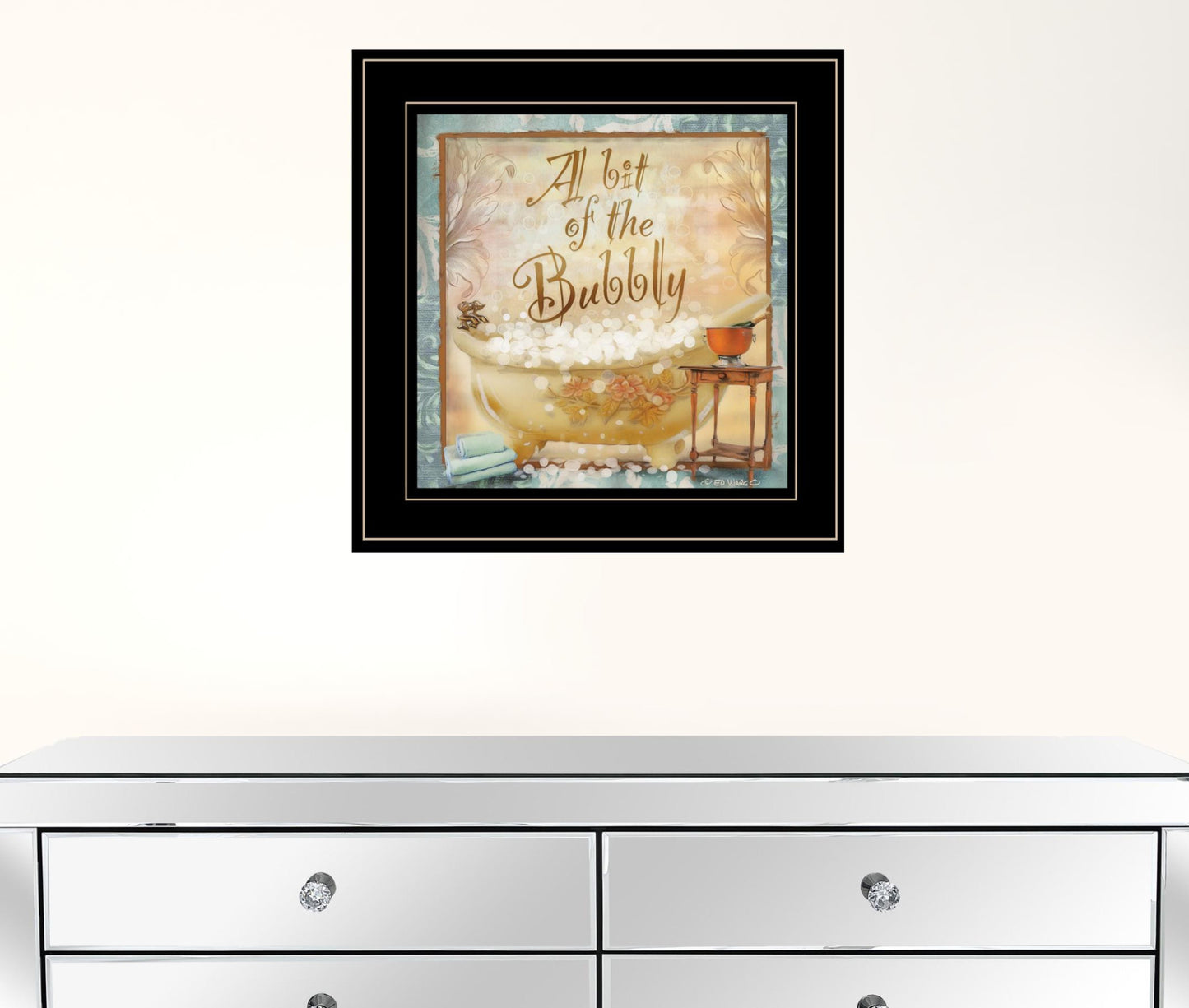 A Bit Of Bubbly 2 Black Framed Print Wall Art