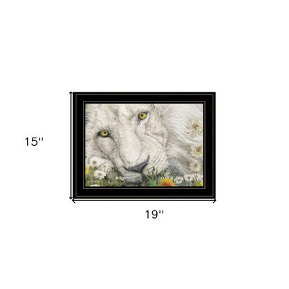 Dandy Lion 3 Black Framed Print Wall Art