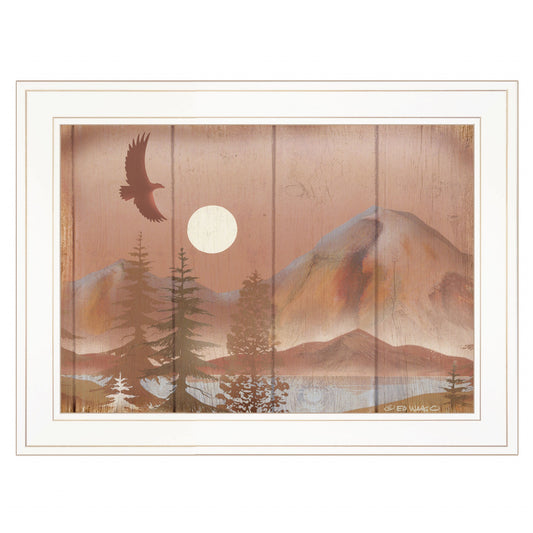 Full Moon I 1 White Framed Print Wall Art