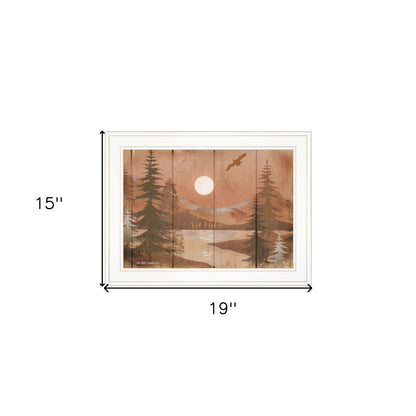 Full Moon II White Framed Print Wall Art