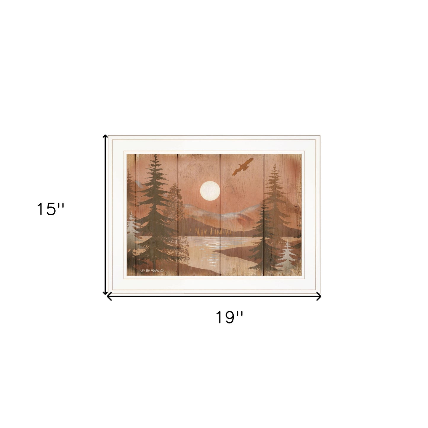 Full Moon II White Framed Print Wall Art