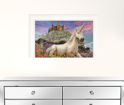 Royal Unicorn 2 White Framed Print Wall Art