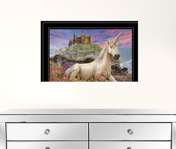 Royal Unicorn 3 Black Framed Print Wall Art