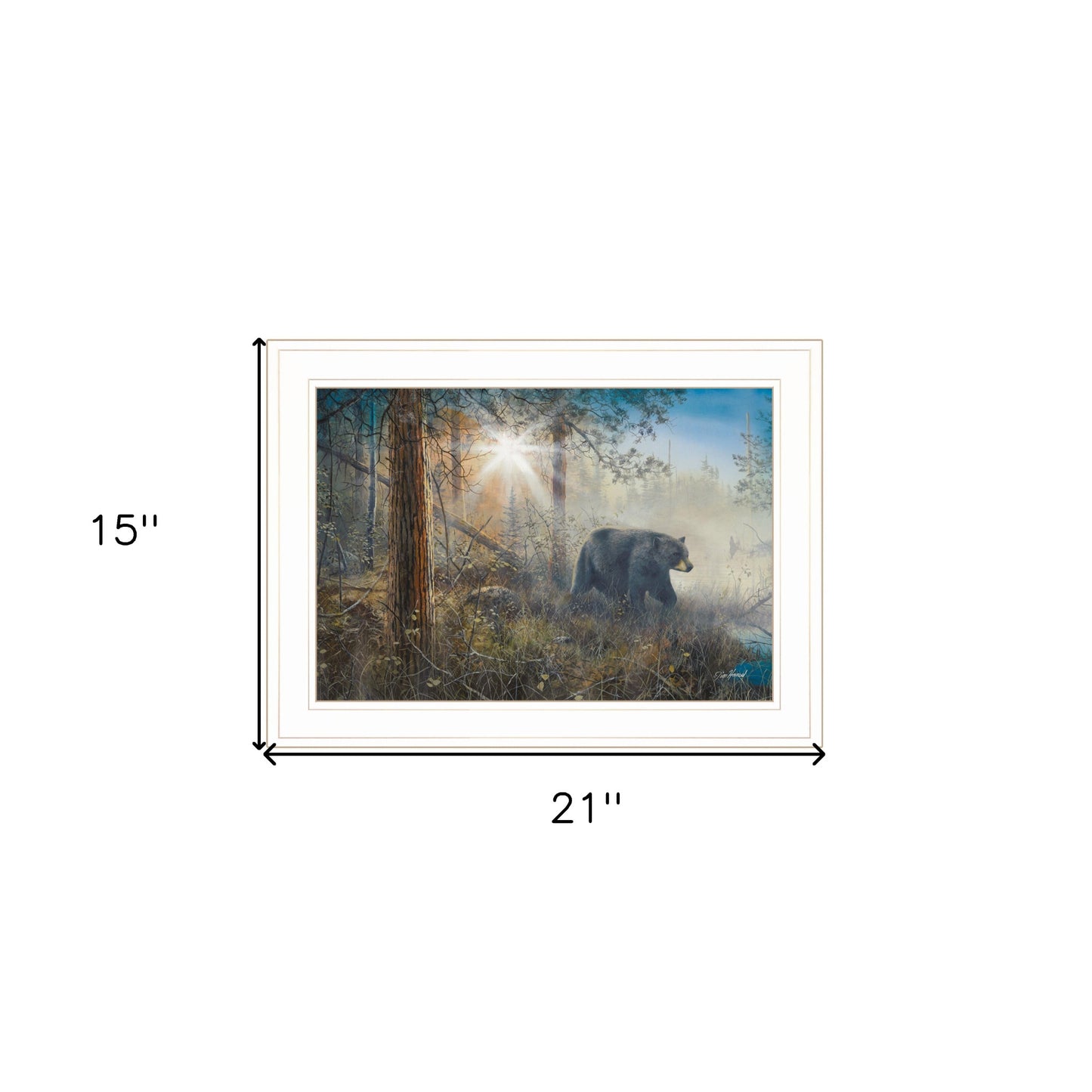 Shadow in the Mist Collection 1 White Framed Print Wall Art