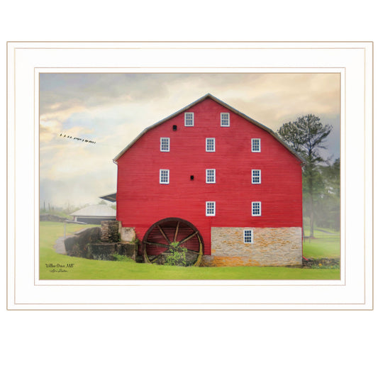 Willow Grove Mill 2 White Framed Print Wall Art