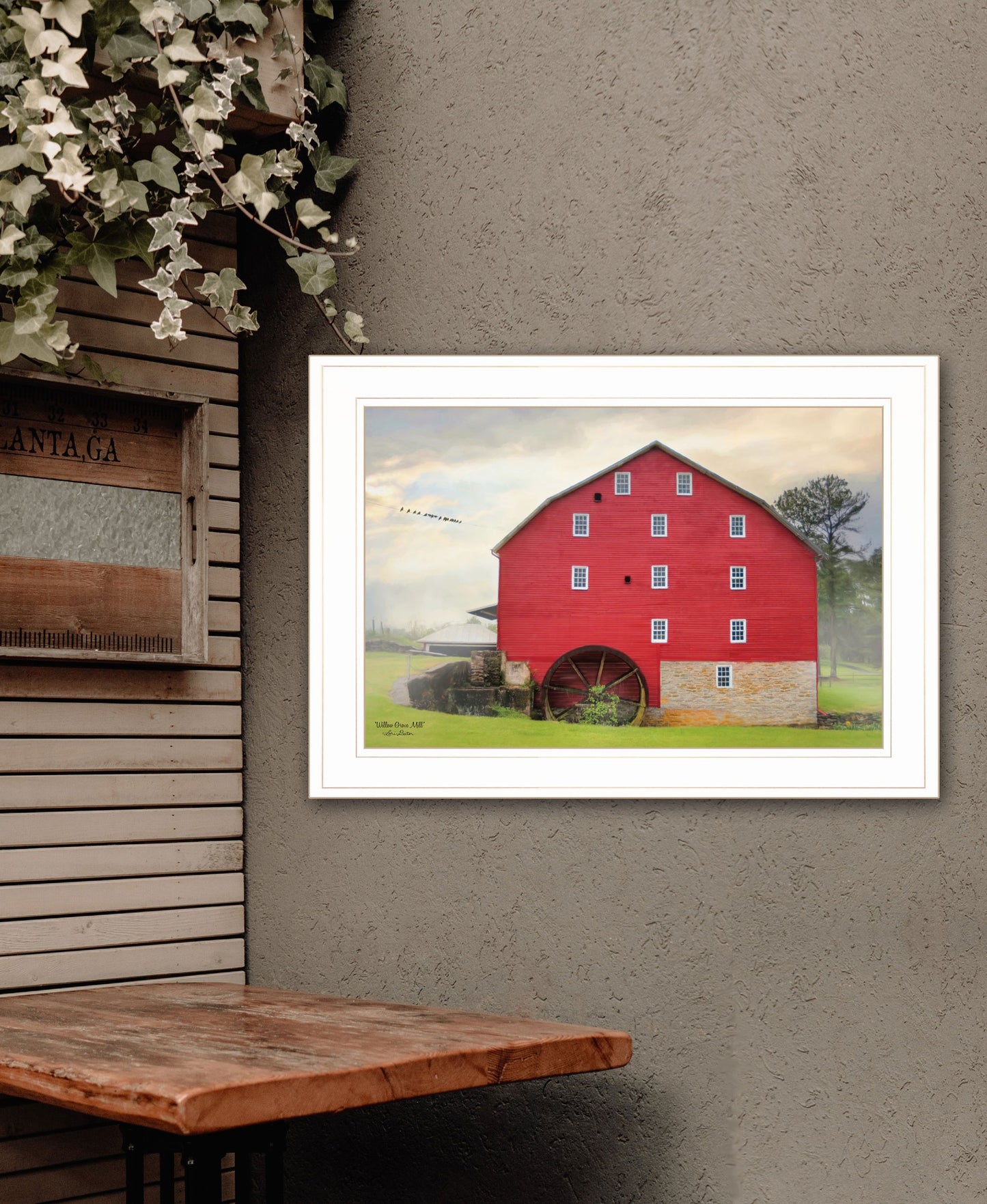 Willow Grove Mill 2 White Framed Print Wall Art