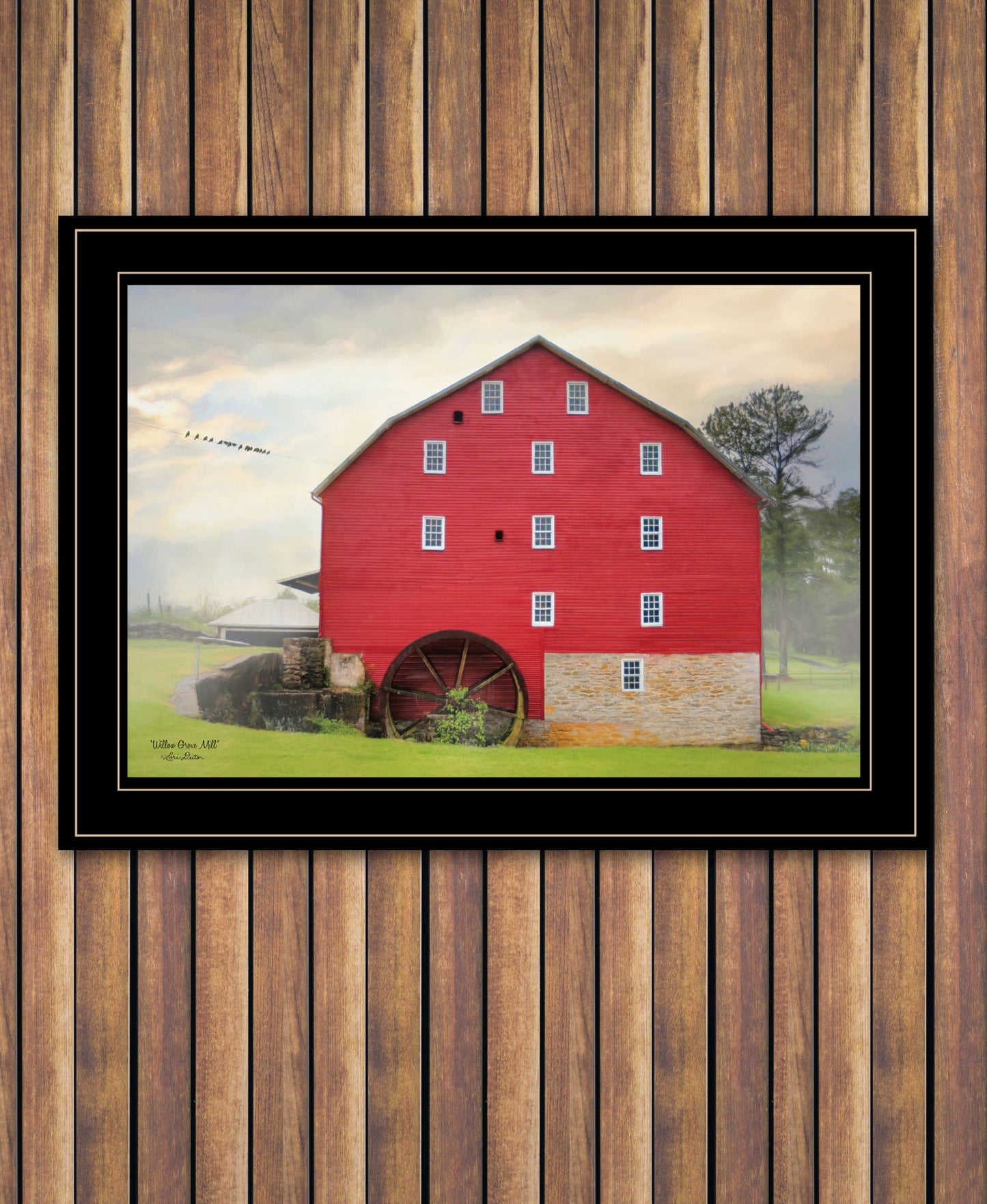 Willow Grove Mill 3 Black Framed Print Wall Art