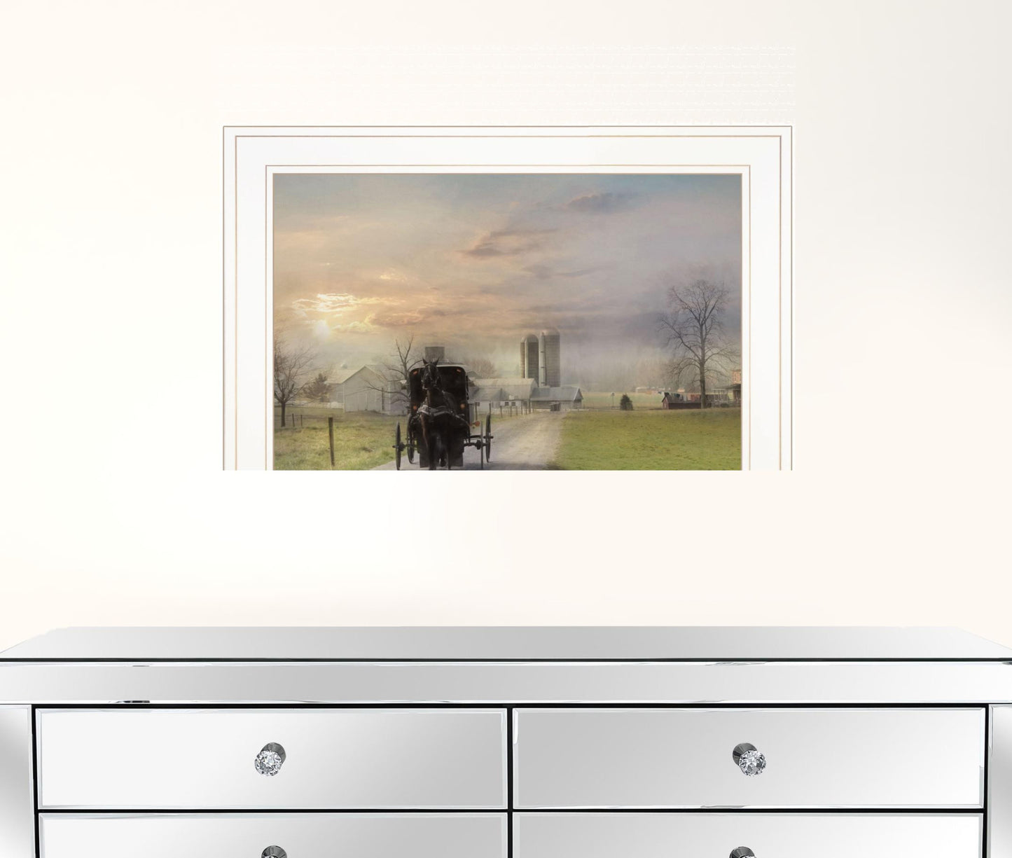 Morning Exercise 2 White Framed Print Wall Art