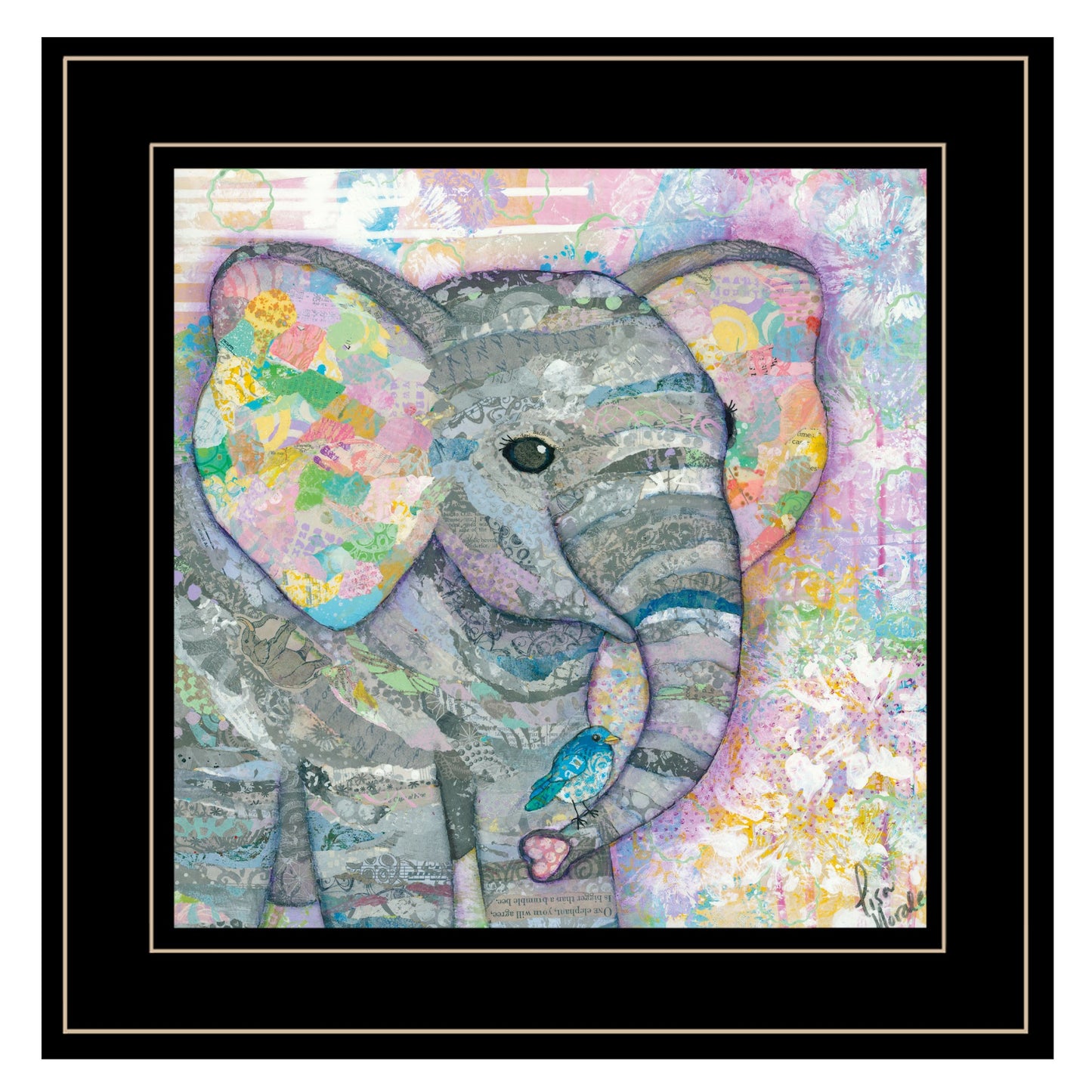 Elephant I 3 Black Framed Print Wall Art