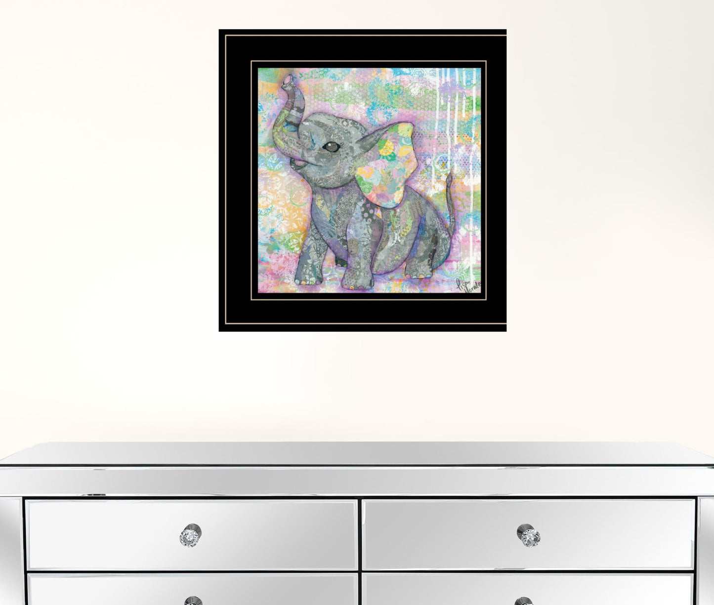 Elephant II 3 Black Framed Print Wall Art