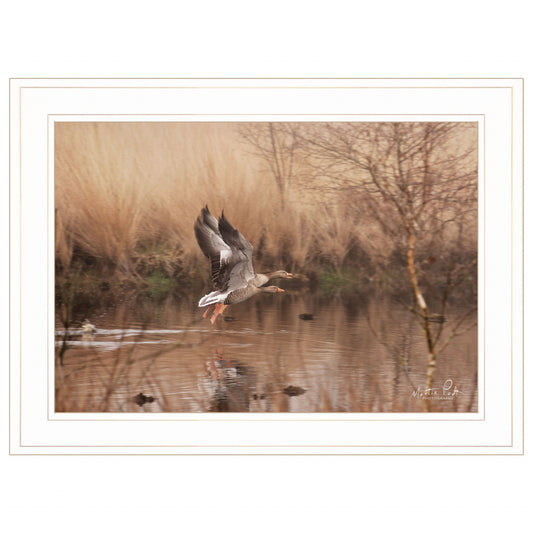 Fly Away 4 White Framed Print Wall Art