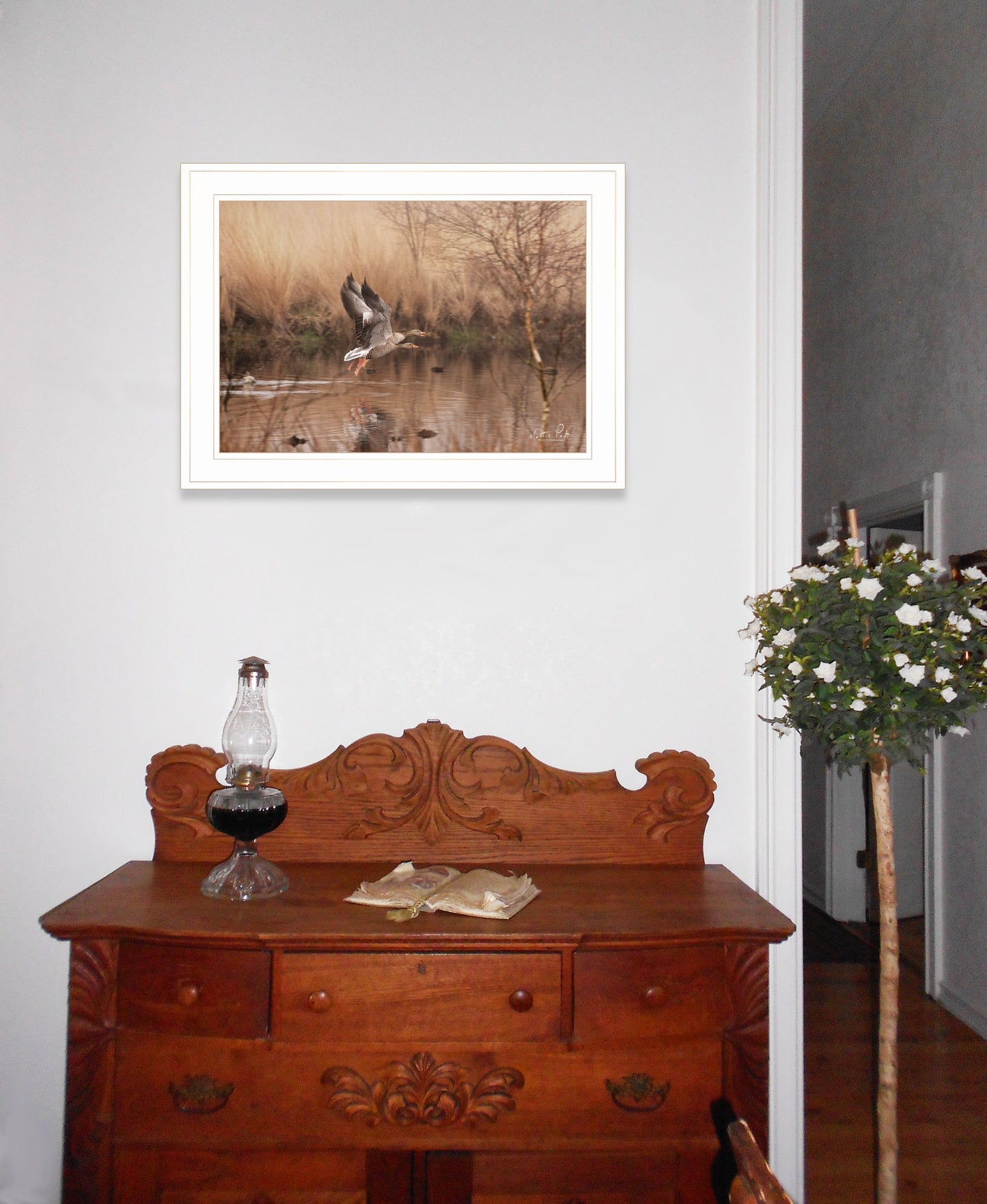 Fly Away 4 White Framed Print Wall Art