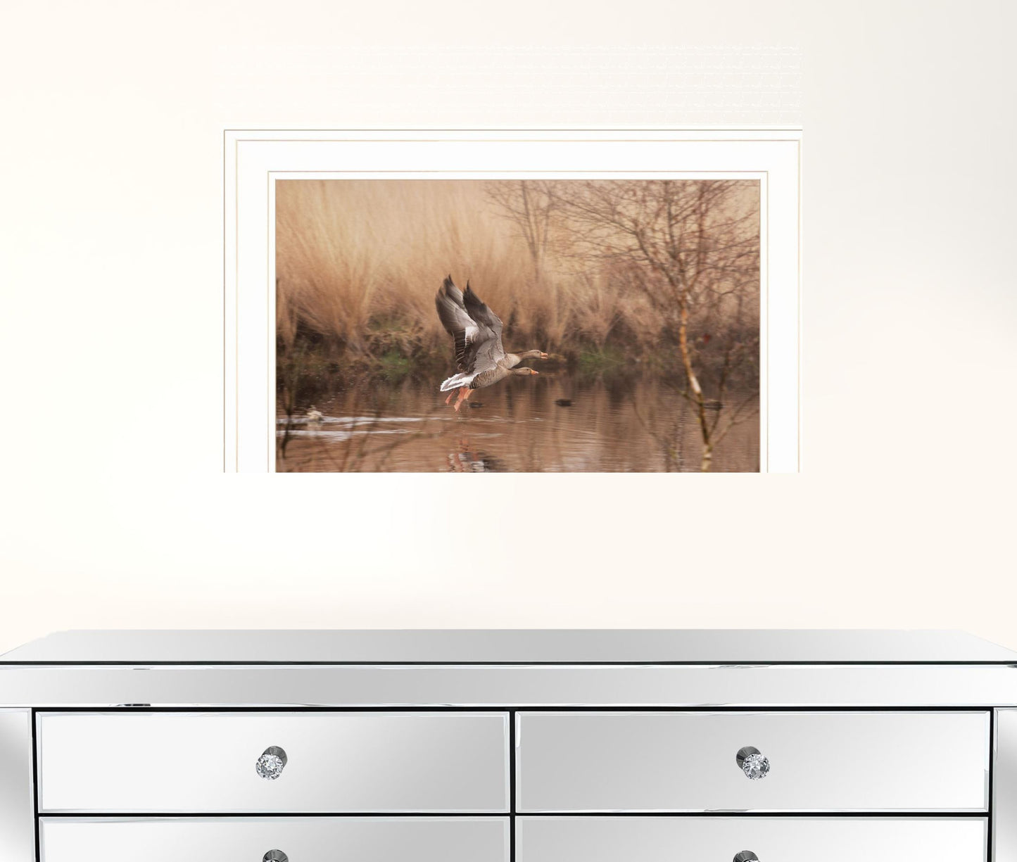 Fly Away 4 White Framed Print Wall Art