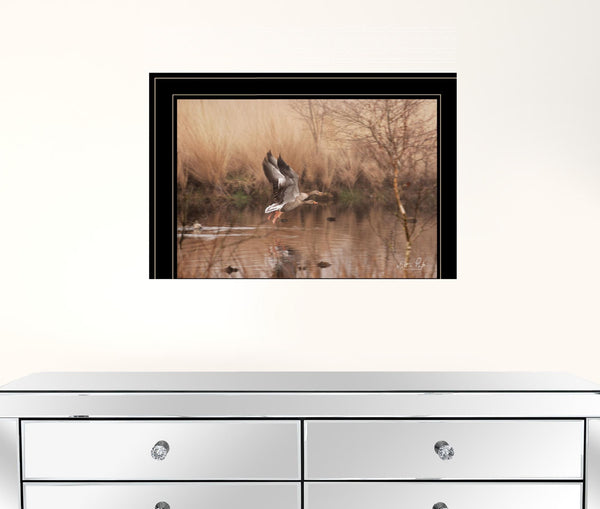 Fly Away 5 Black Framed Print Wall Art