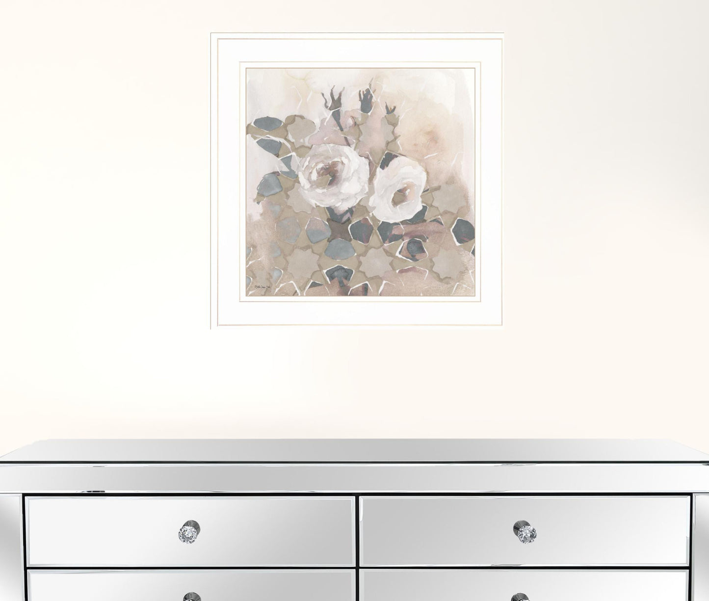 Transitional Blooms I 2 White Framed Print Wall Art