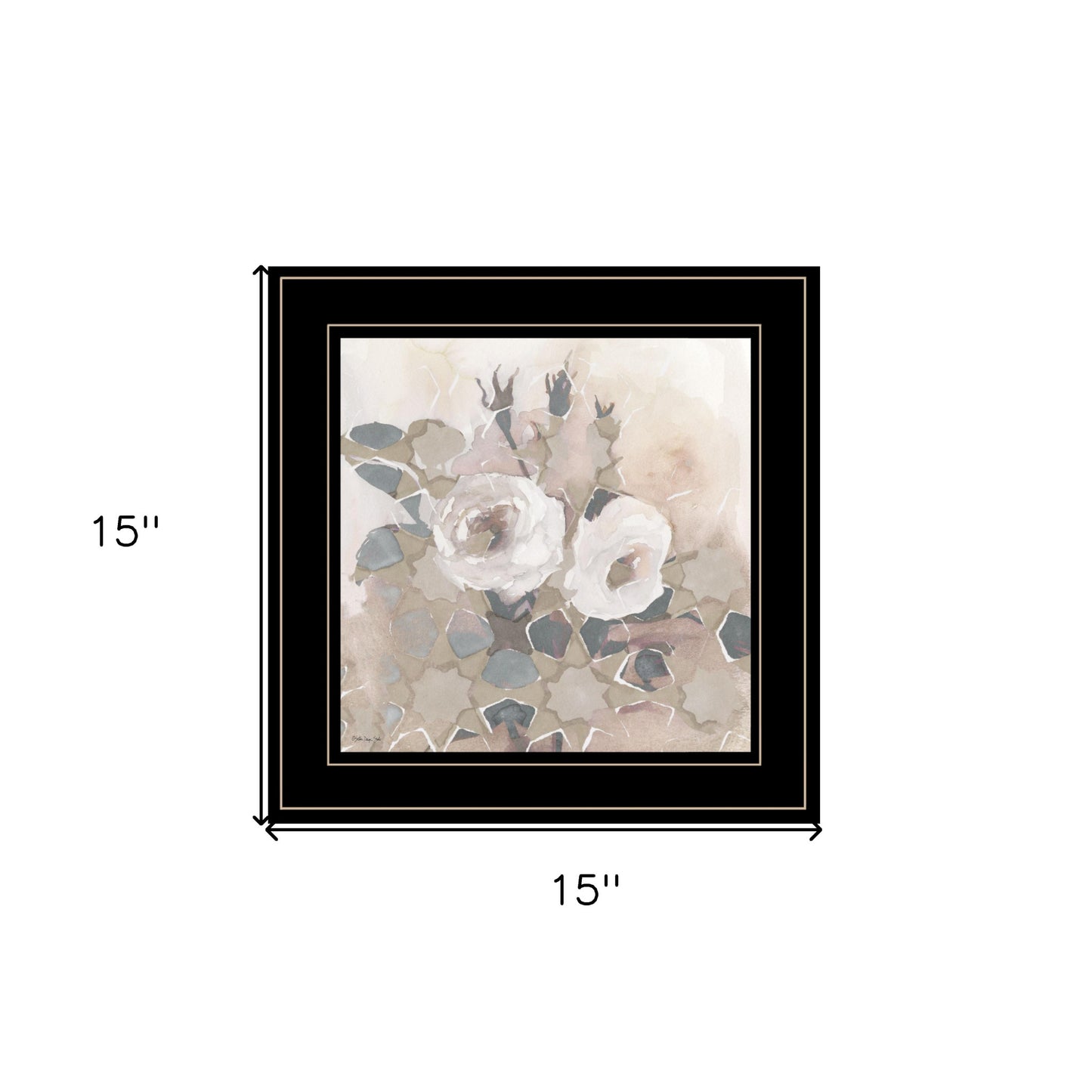 Transitional Blooms I 3 Black Framed Print Wall Art