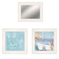 Set Of Three Wash 1 White Framed Print Bathroom Wall Art