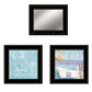 Set Of Three Wash 4 Black Framed Print Bathroom Wall Art