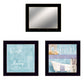 Set Of Three Wash 5 Black Framed Print Bathroom Wall Art