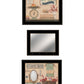 Set Of Three Country Bath III 1 Black Framed Print Bathroom Wall Art