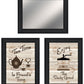 Set Of Three Enjoy Tea Time 2 Black Framed Print Kitchen Wall Art