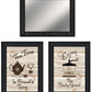 Set Of Three Enjoy Tea Time 6 Black Framed Print Kitchen Wall Art