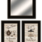 Set Of Three Enjoy Tea Time 3 Black Framed Print Kitchen Wall Art