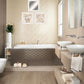 Set Of Three Soak and Unwind 1 White Framed Print Bathroom Wall Art