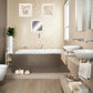 Set Of Three Soak and Unwind 2 White Framed Print Bathroom Wall Art