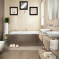 Set Of Three Soak and Unwind 5 Black Framed Print Bathroom Wall Art