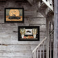 Set Of Two Harvest Moon 2 Black Framed Print Kitchen Wall Art