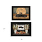 Set Of Two Harvest Moon 2 Black Framed Print Kitchen Wall Art