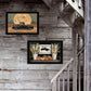 Set Of Two Harvest Moon 3 Black Framed Print Kitchen Wall Art