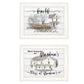 Set Of Two Stays at Grandmas 1 White Framed Print Wall Art