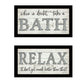 Set Of Two Bath Relax 3 Black Framed Print Bathroom Wall Art