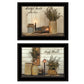 Set Of Two Blessed Gathering 2 Black Framed Print Kitchen Wall Art