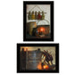 Set Of Two Let Your Light Shine Black Framed Print Wall Art