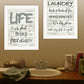 Set Of Two Loads of Fun 1 White Framed Print Bathroom Wall Art