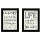 Set Of Two Loads of Fun 2 Black Framed Print Bathroom Wall Art