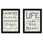 Set Of Two Loads of Fun 3 Black Framed Print Bathroom Wall Art