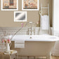 Set Of Three Wash Room White Frame Bathroom Wall Art with Hooks