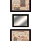 Set Of Three Wash Room 6 Black Framed Print Bathroom Wall Art