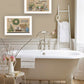 Set Of Two Bath Time 1 White Framed Print Bathroom Wall Art