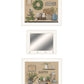 Set Of Three Bath Time 1 White Framed Print Bathroom Wall Art with Mirror