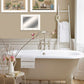 Set Of Three Bath Time 1 White Framed Print Bathroom Wall Art with Mirror