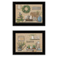 Set Of Two Bath Time 2 Black Framed Print Bathroom Wall Art