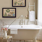 Set Of Two Bath Time 3 Black Framed Print Bathroom Wall Art